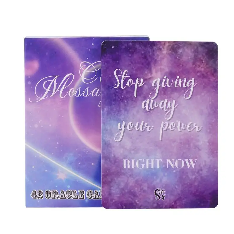 Cosmic Messages Oracle Cards Divination Tools Fortune Telling Tarot Cards Standard Tarot Decks for Board Game Fate Divination