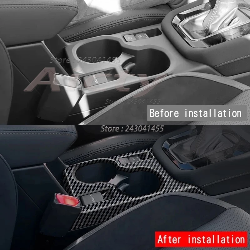 

LHD for Subaru Forester 2025 2026 ABS Carbonfiber Center Conlose Gear Shift Panle Front Water Cup Cover Interior Accessories
