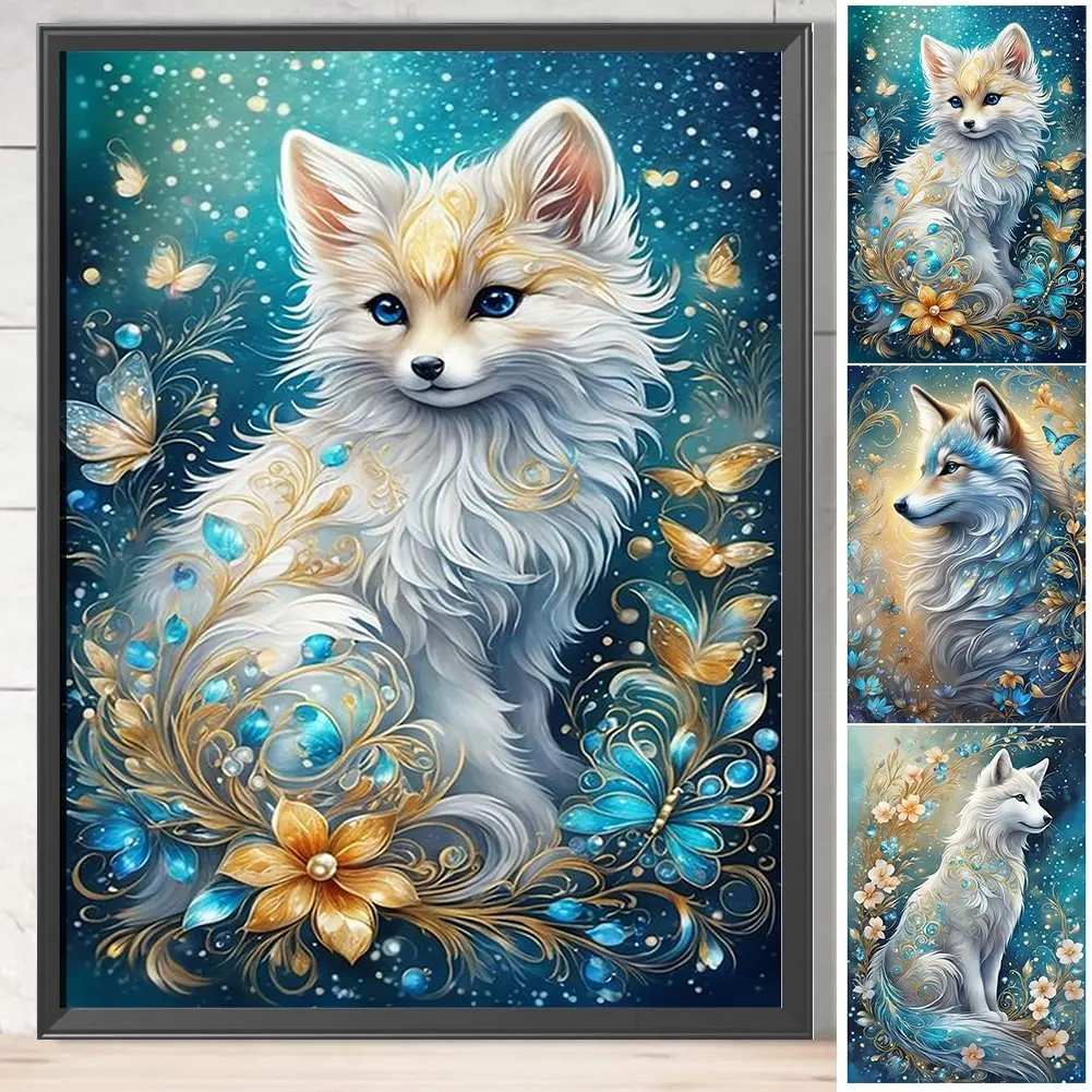 Arctic Fox diy berlian bordir fantasi Aniamls persegi penuh bulat 5D lukisan Berlian mosaik kruistik untuk dekorasi rumah