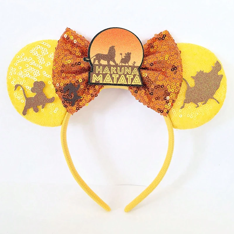 1pc Lion King Ear Headband – Sparkly Sequin Ears with Bow, Eye-Catching for Parties & Dress-Up. view 2