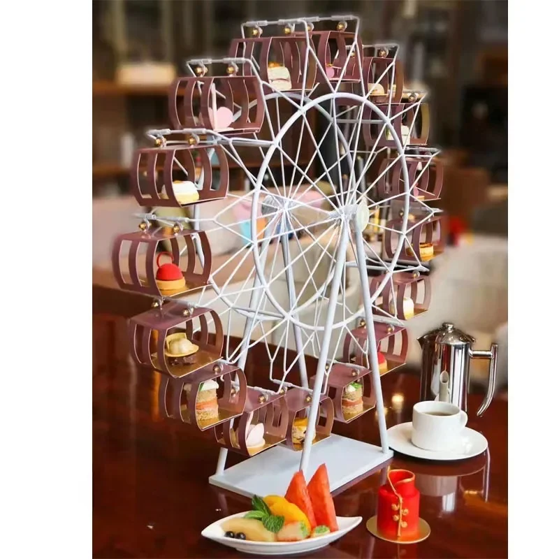 Ferris wheel decorative ornament rotating afternoon tea cafe wedding baking dessert display stand