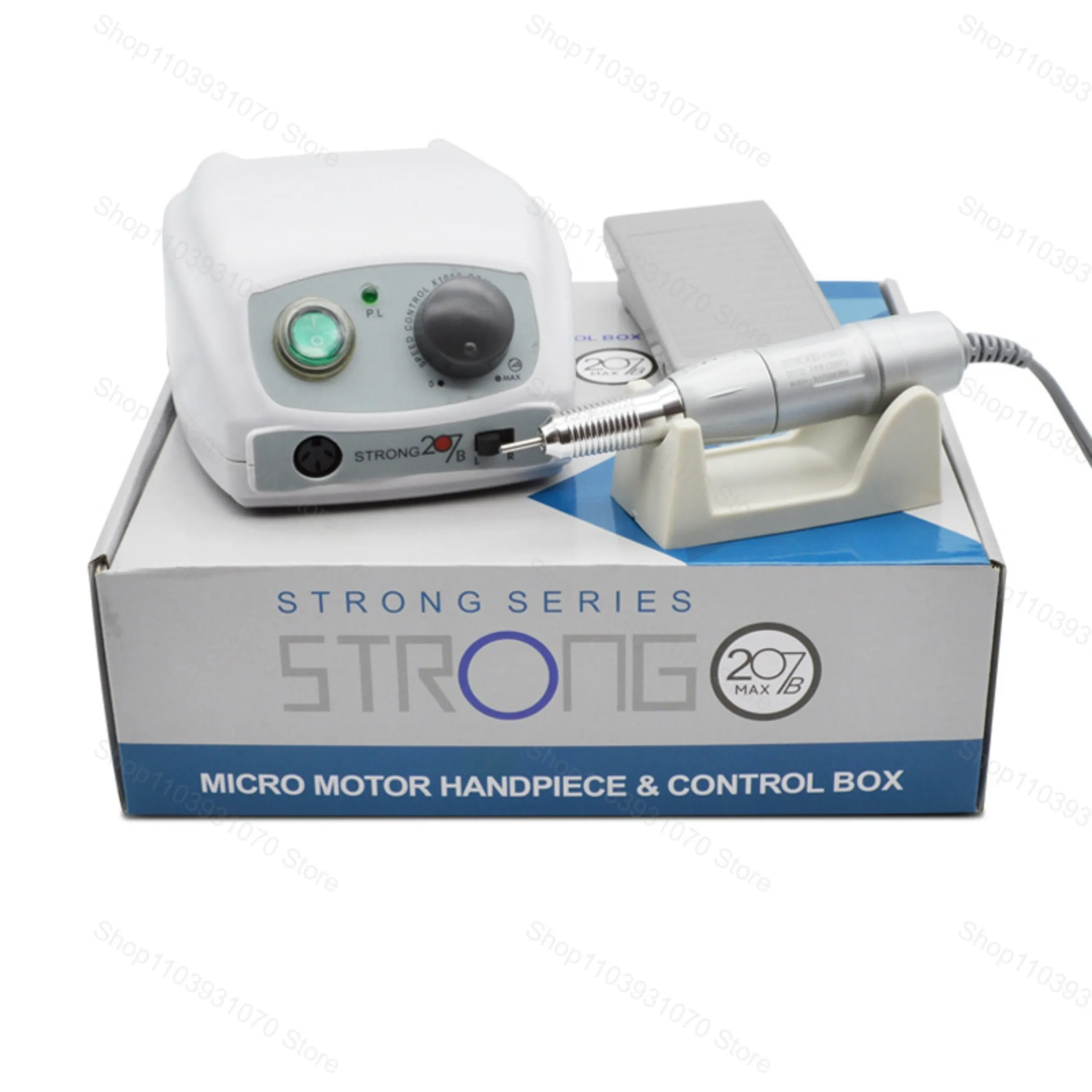 Elektryczna frezarka do paznokci 35000 obr./min, mocna, sterownik 207B, 65W, narzędzie do manicure, pedicure, zdobienia paznokci, końcówka, pilnik do paznokci, sprzęt.