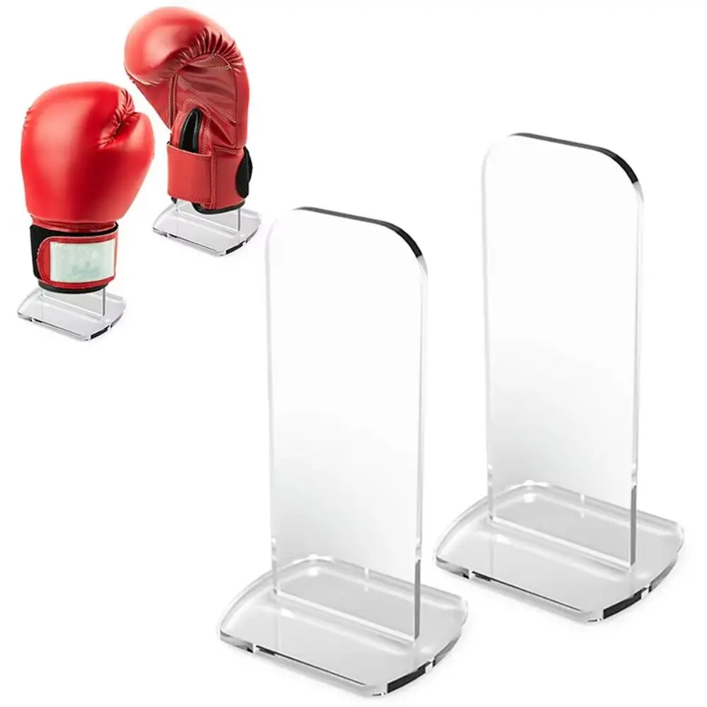 

Acrylic Boxing Glove Holder Showing Shelf Vertical Boxing Glove Display Stand Polished Edges Transparent Autographed Glove Racks