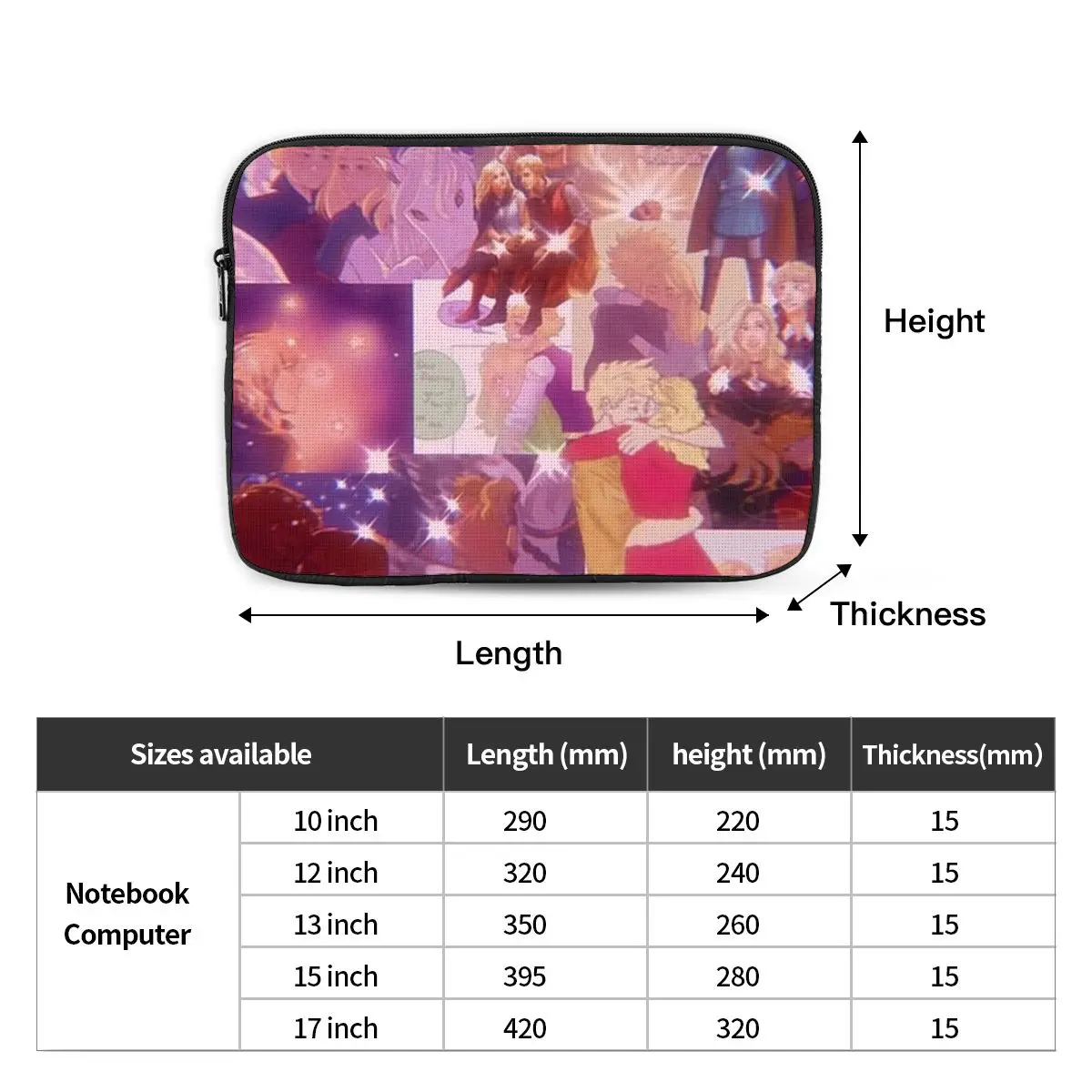Keeper Of The Lost Cities Edit!  Case Pouch 10 12 13 15 17 Inch Notebook Sleeve Cover Bag Tablet Shockproof Case Bag