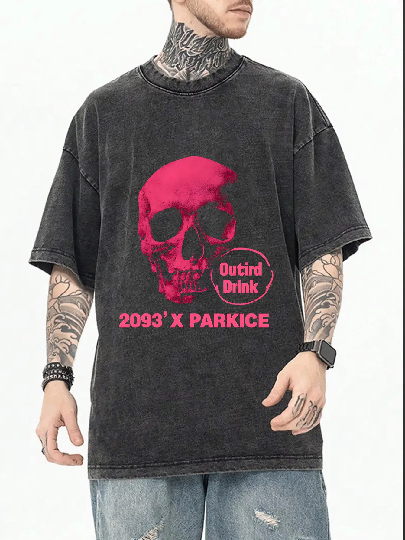 صيف جديد ريترو تي شيرت رجالي غسلها القطن رسالة الجرافيك تي شيرت مطبوع المتضخم قميص الهيب هوب الشارع الشهير ملابس للرجال تيز #2