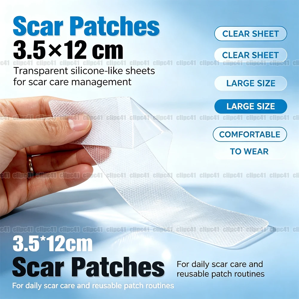 10Pcs 3.5*12cm Removal Silicone Gel Away Silicone Scar Sheets Silicon Gel Patch Scars Caused By Injuries Burns Efficient Beauty