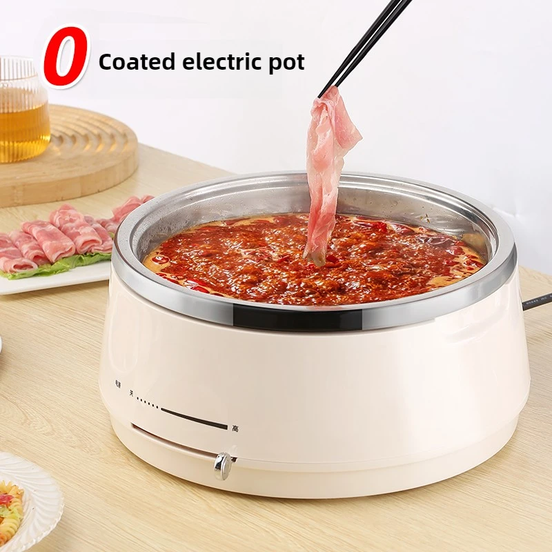 Pentola Elettrica 220V Pentola Elettrica Divisa Per Uso Domestico Pentola Elettrica Multifunzionale Non Rivestita In Acciaio Inossidabile