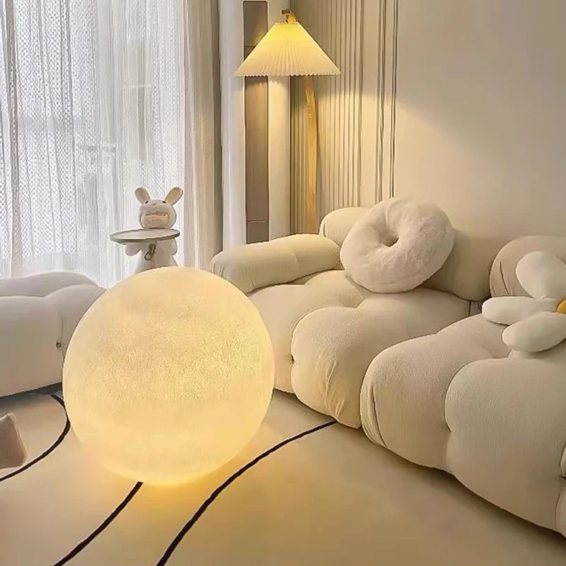 Cute Decoration Floor Lamp Modern Nordicround Contemporary Standing Lamp Art Kawaii Lamparas De Pie Para Salon Home Decoration