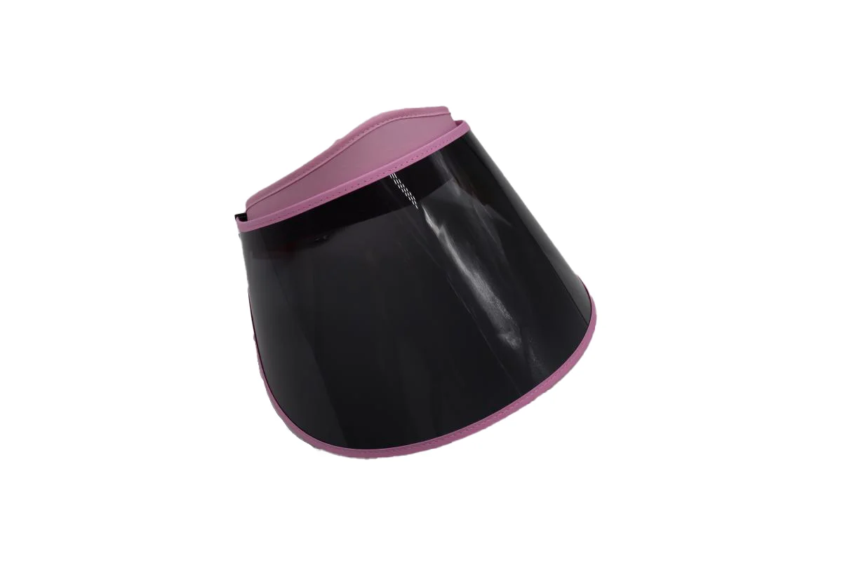 

Plastic PVC Outdoor Sports Travel Casual Pink Sun Hat Adjustable UV Protective Hollow Top Sun Hat