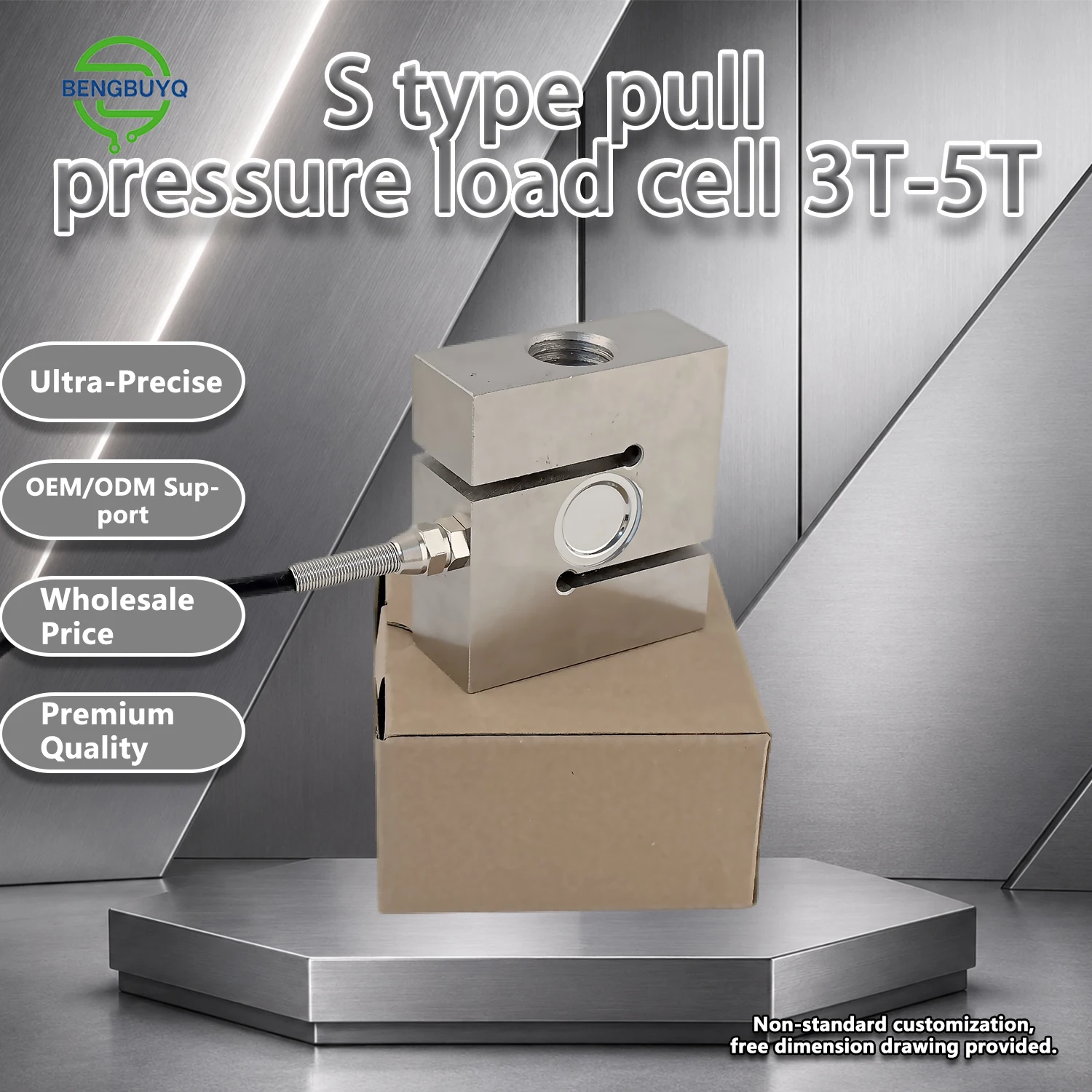 S Type Load Cell 3T 5T High Precision Weight Sensor Tension Compression Sensor for Crane Scale Hopper Scale Industrial