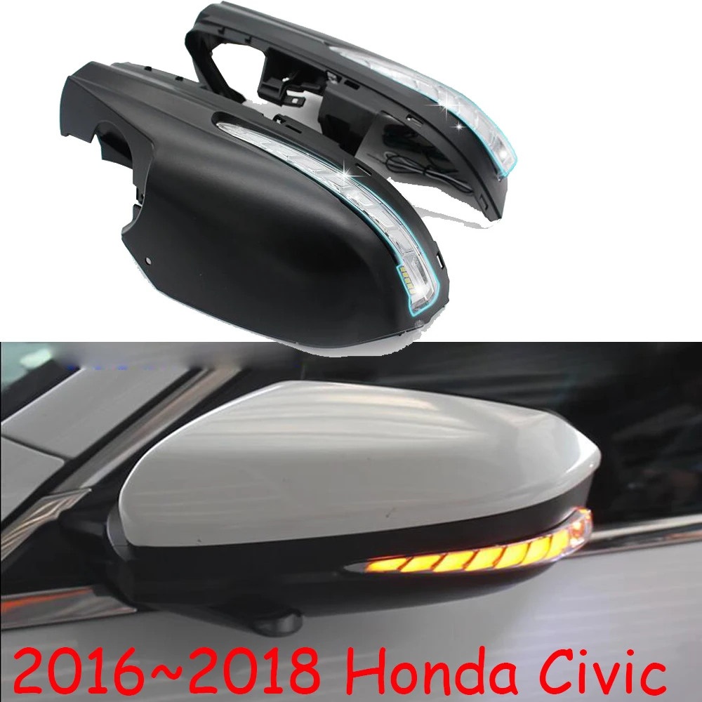 Dynamic Car styling for Honda Civic mirror light 10th car accessories 2016 2017 2018 fog lamp Civic LED DRL daytime light