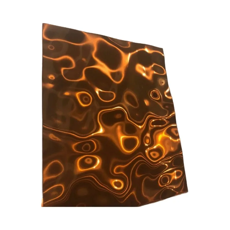Water ripple decorative stainless steel plate mirror provides construction