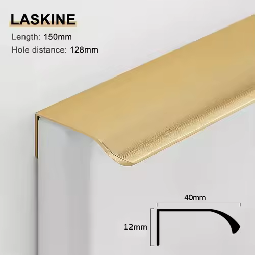 Gold Black Hidden Handles Long Kitchen Cabinet Pulls Drawer Knobs Aluminum Alloy Furniture Handles Cupboard Pulls Wardrobe Pulls - Image 27