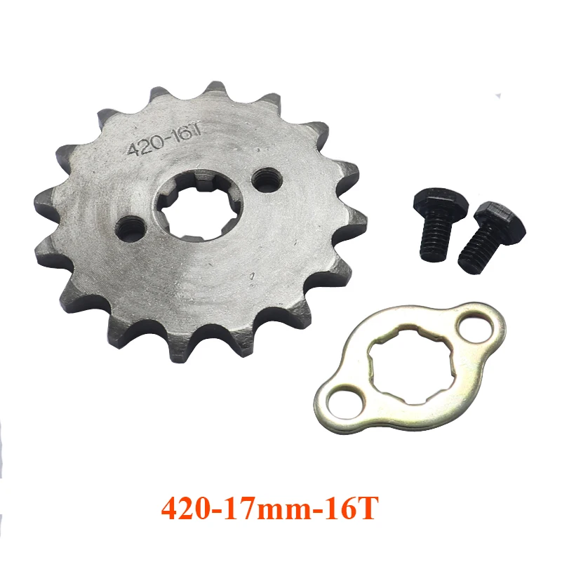 420 10T 11T 12T 13T 14T 15T 16T 17T 18T 19T Zahn 17mm Vorderes Motorritzel für 50-125cc Motorrad Pit Dirt Bike ATV Go-Kart – Detail 9