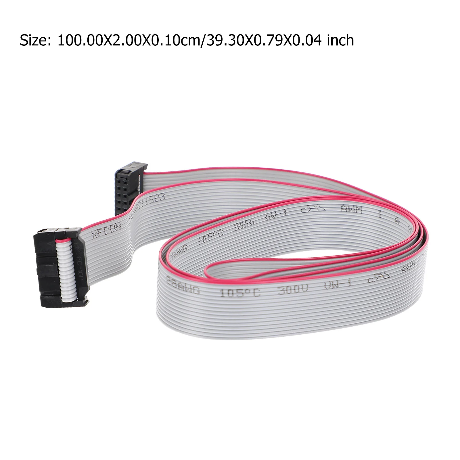 4 Stuks Idc Draad Platte Lint Kabel 16 Pin Vrouwelijke Vrouwelijke Connector 1M Lengte 2.54mm Toonhoogte Grijs Idc-snoer voor Digitale Camera Laptops