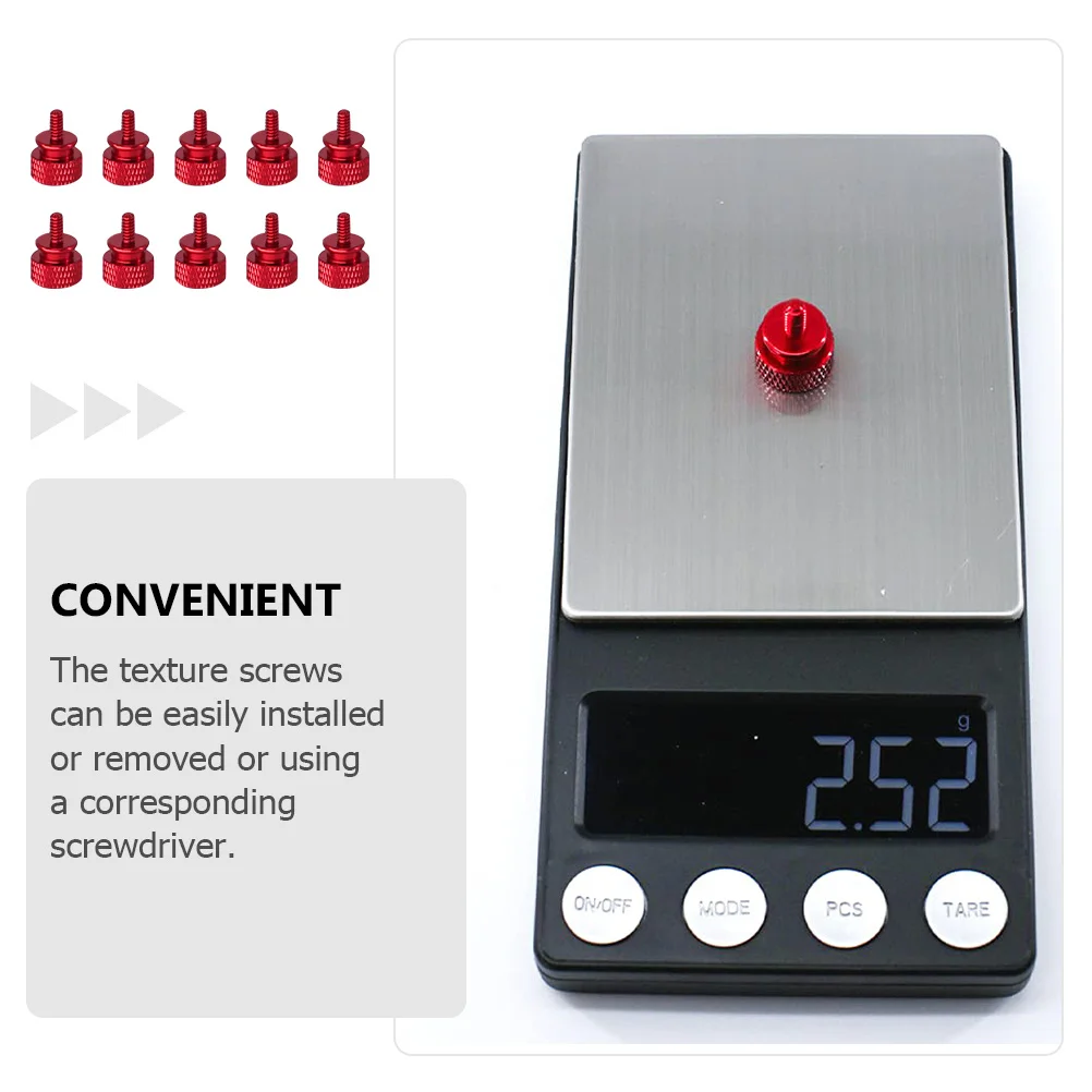 

10pcs Colorful Chrome Aluminum Alloy Thumbscrew 6#-32 For Computer Case Knurled Thumb Screw Chassis Fixing Screws Computer