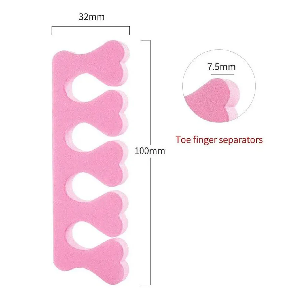 50Pcs Nail Art Toe Separators Soft Sponge Fingers Foots UV Gel Polish Beauty Tools Spacer Manicure Pedicure Divider Holder