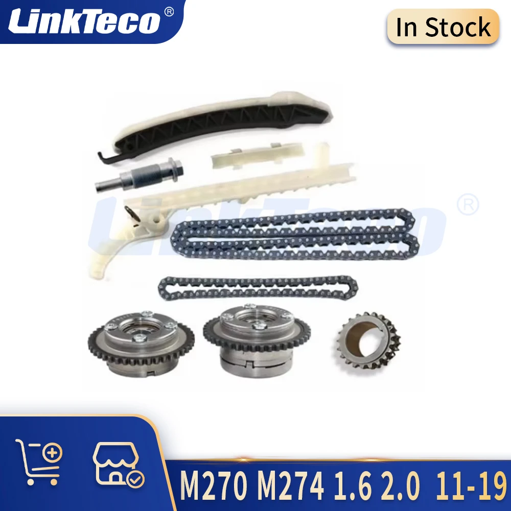 

Engine part Timing chain kit VVT Gears Fit 1.6 2.0 T L L4 GAS M270 M274 For 11-19 MERCEDES-BENZ W176 W246 1.6T 2.0T A2700521400