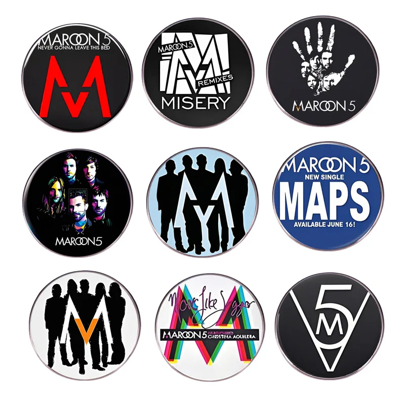 Fashion Pop Rock Band Pin Music Songs Singer Alloy Brooch Fan Collection Jewelry Badge Gift Clothing Accessories Wholesale