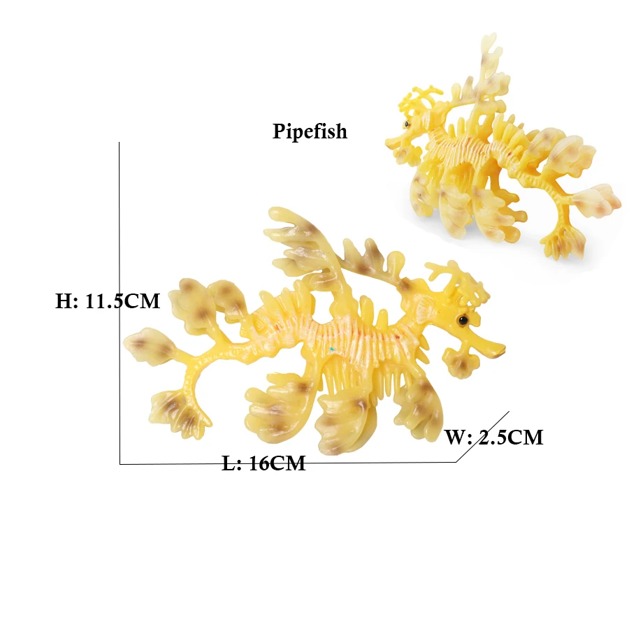 Figuras realistas de animales del océano marino, Syngnathus Actiniaria Coral, modelo de figura de acción, recuerdo de fiesta, decoraciones, juguetes para niños, regalos