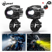 2Pcs New Motorcycle Fog Light Auxiliary Lamp 6000K Super Bright Fog Driving Light DRL Kits Led Lighting Bulbs For Motorcycle BMW