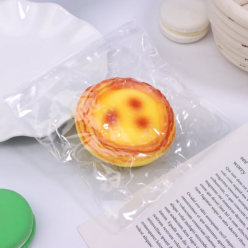 

Creative Egg Tart Bread Slow Rebound Decompression Toy Hand Relax Stress Release Homemade Gift Flour Ball Venting Release Toy