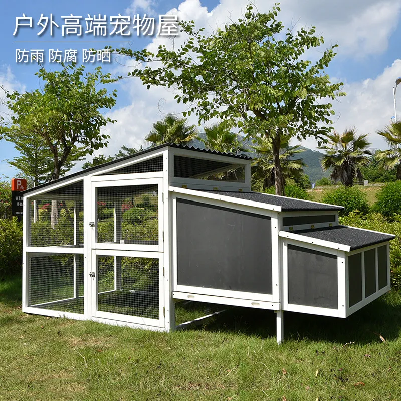 

Custom Wooden Chicken Coop Sub-picture Cage Nest Duck Pigeon Bird Cat Farm Kindergarten Outdoor Wooden Chicken Coop Rainproof La
