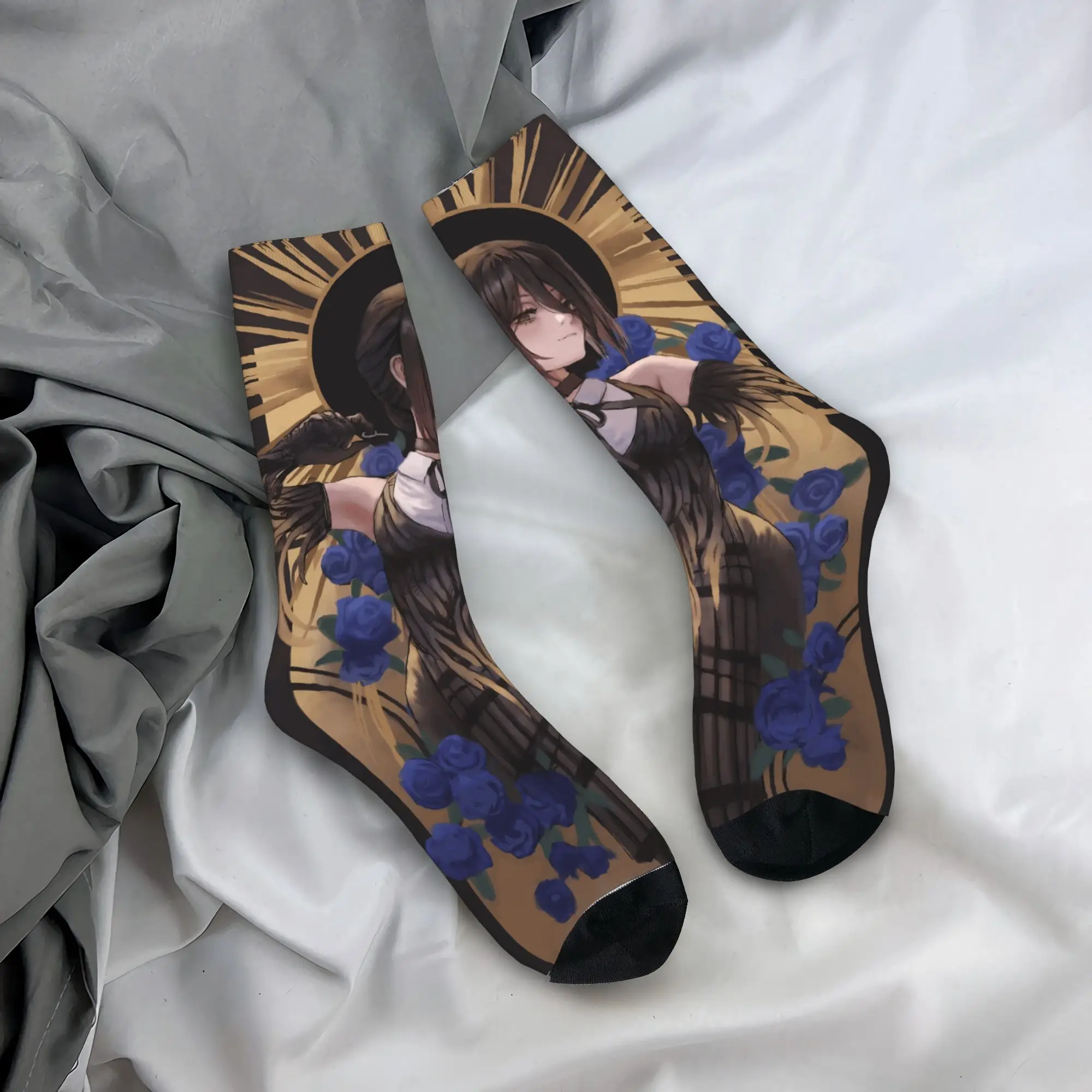 Reze Retro Anime Japan Socks  Trendy Stockings Men Soft Breathable Cycling Socks Autumn Graphic Anti Bacterial Socks