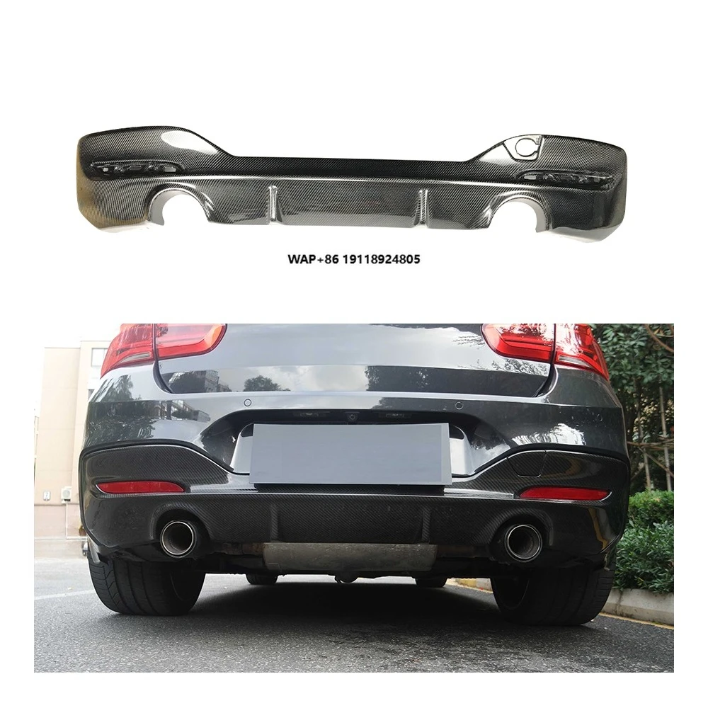 

F20 D Style Dry Carbon Fiber BodyKit Rear Bumper Lip Diffuser Spoiler Splitter for-BMW 1 Series F20