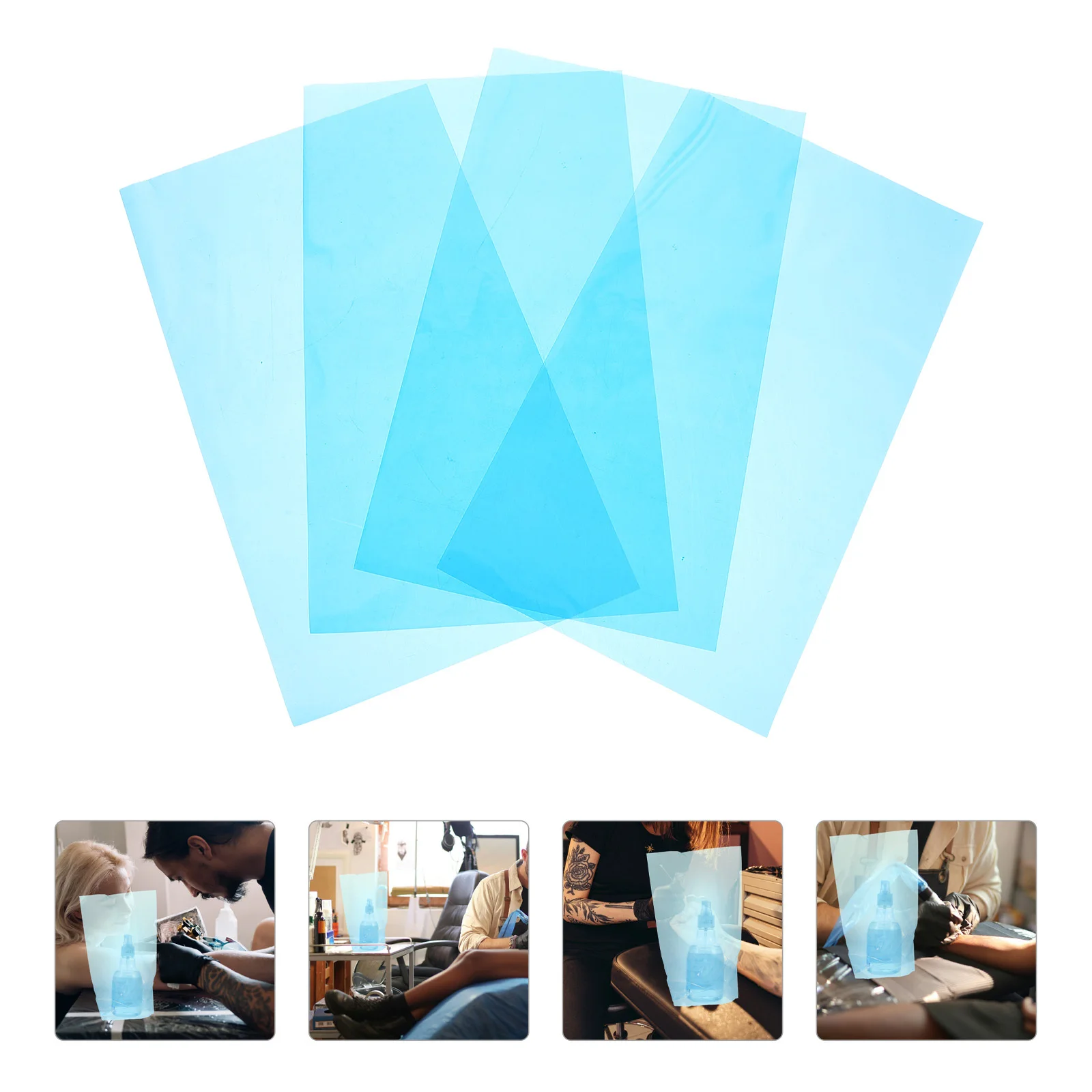 

250Pcs Tattoo Wash Bottle Bags Disposable Plastic Squeeze Bottle Pouches Protective Flexible Covers for Tattoo Equipment