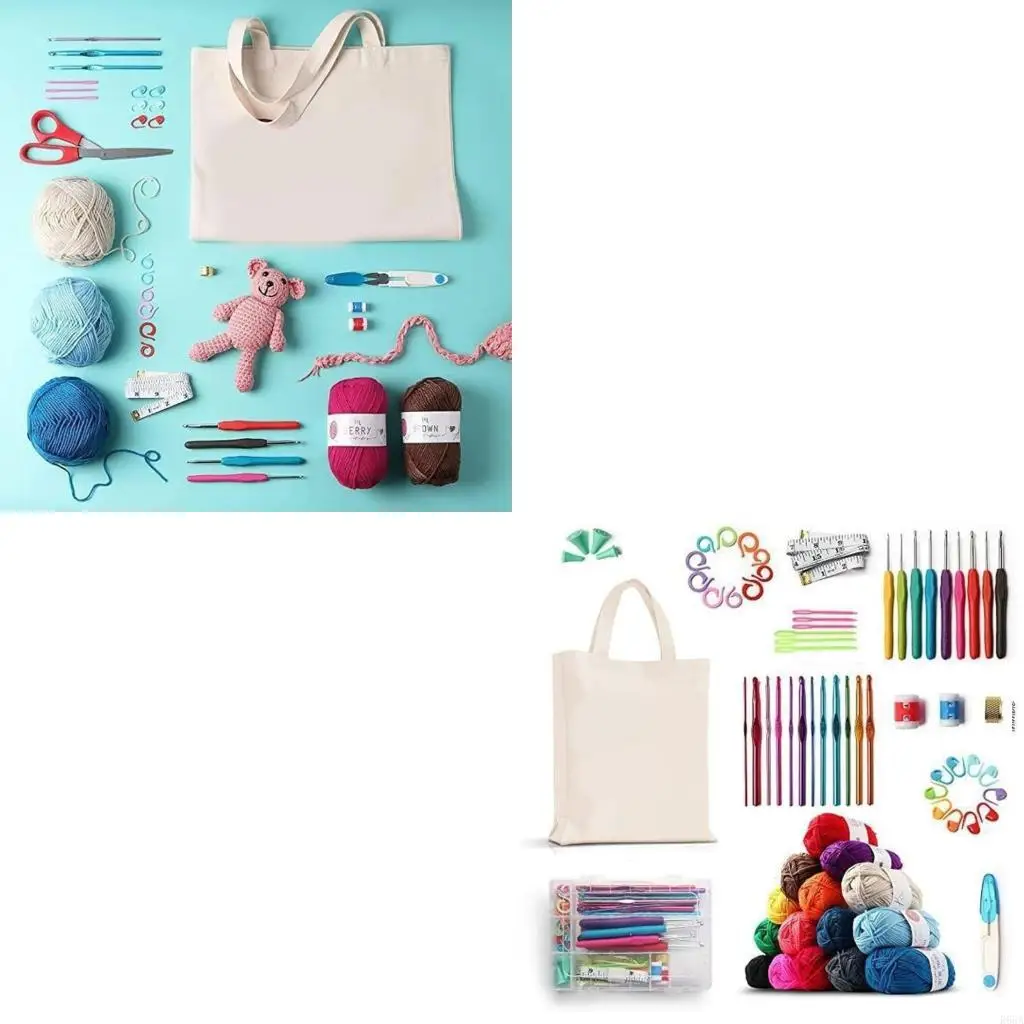 

R66A 1 Set Crochet Hooks with Case Styles Knitting Needles Set Needle Sewing Tool