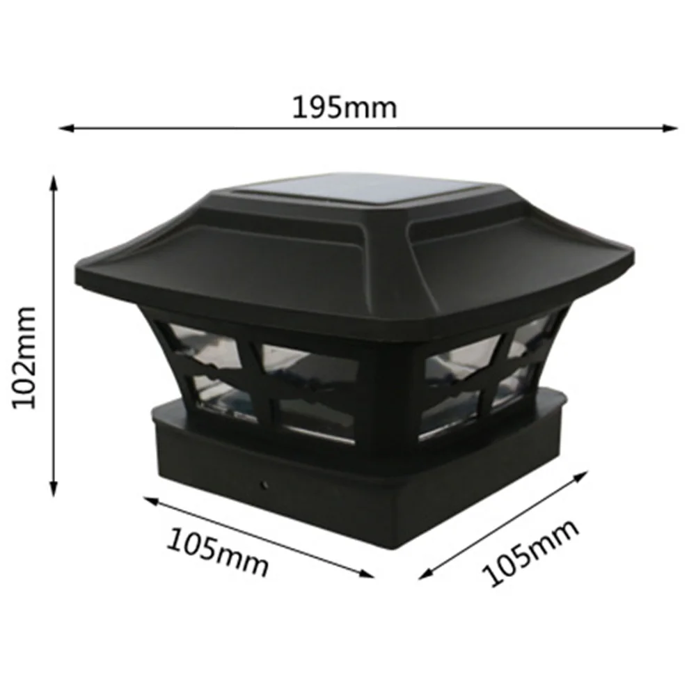 4inch Courtyard Lamp Yellow White Dual Color Adjustable Solar Column Headlights Garden Courtyard Decoration Floor Lantern Lights