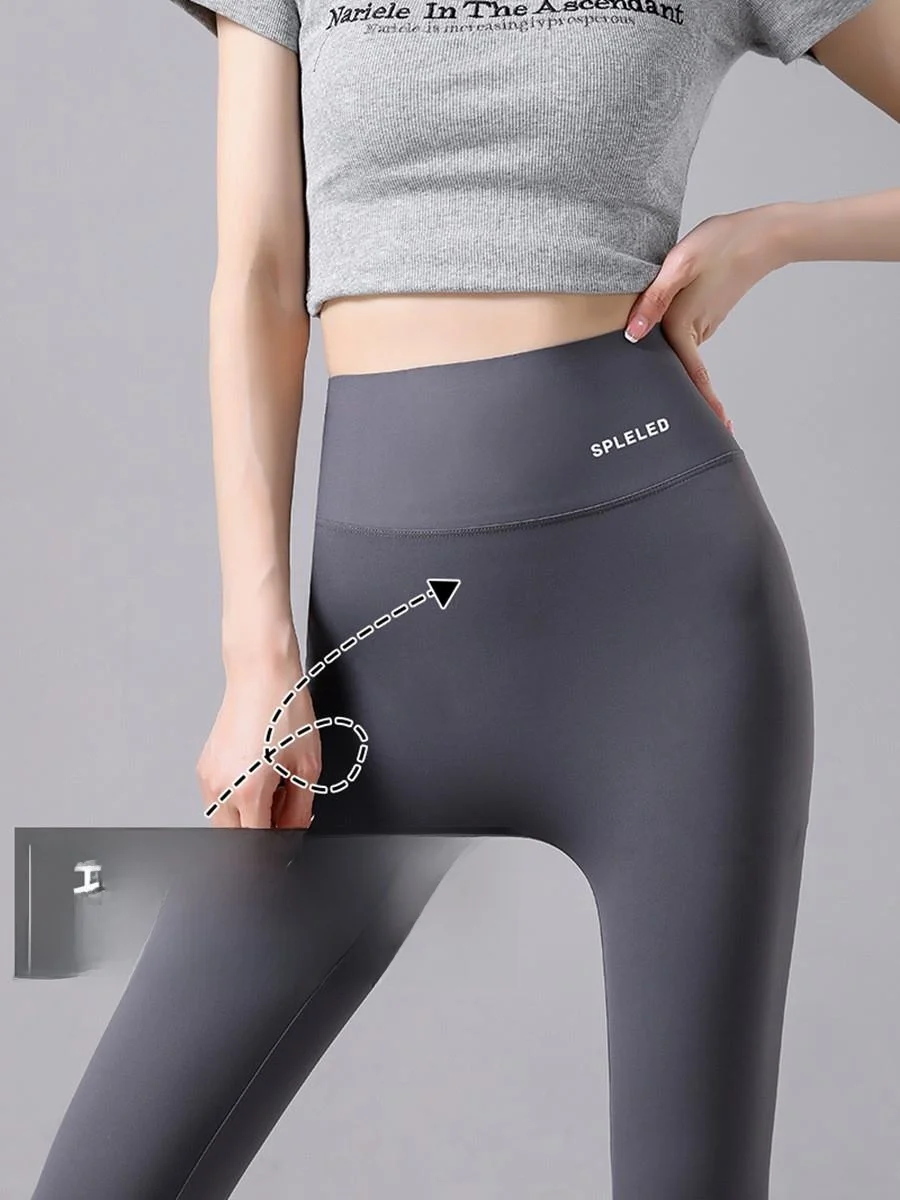 Pantaloni da yoga a vita alta Capispalla da donna Autunno Nuovo Sle 2025 Pantaloni a strati base taglie forti Taglia piccola Qui molto