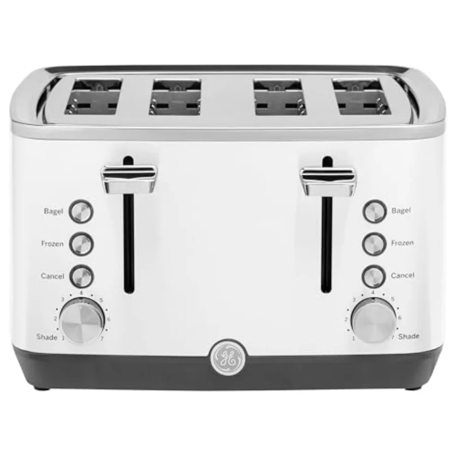 

Тостер на 4 ломтика с очень широкими слотами для хлеба, вафель и многого другого, 7 вариантов степени поджаривания, 1500 Вт, белый, для кухонной столешницы, незаменимый помощник на кухне