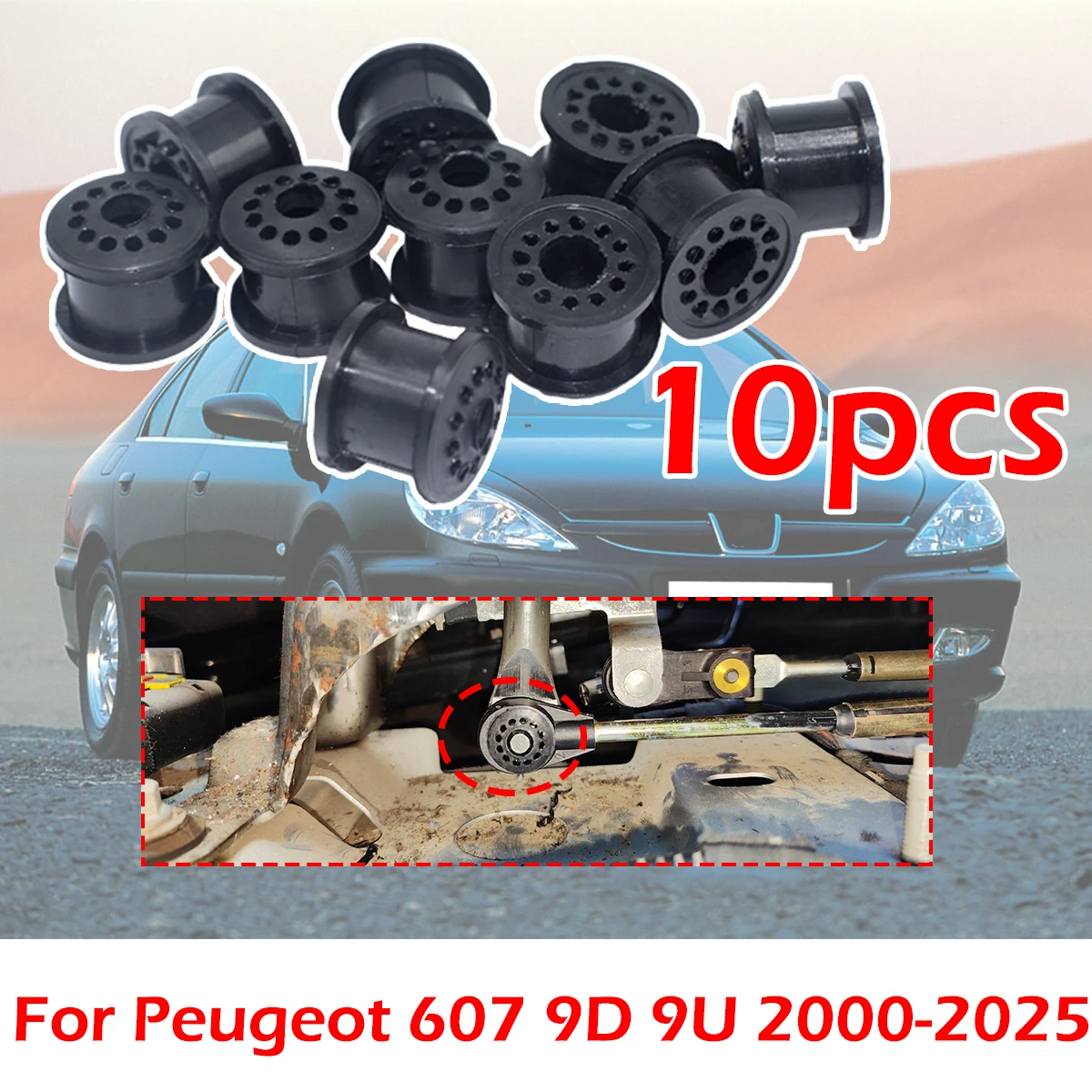 

10X Manual Transmission Gearbox Shift Lever Cable Linkage Rubber Bushing Repair Kit For Peugeot 607 9D 9U 00-25 Replacement Part