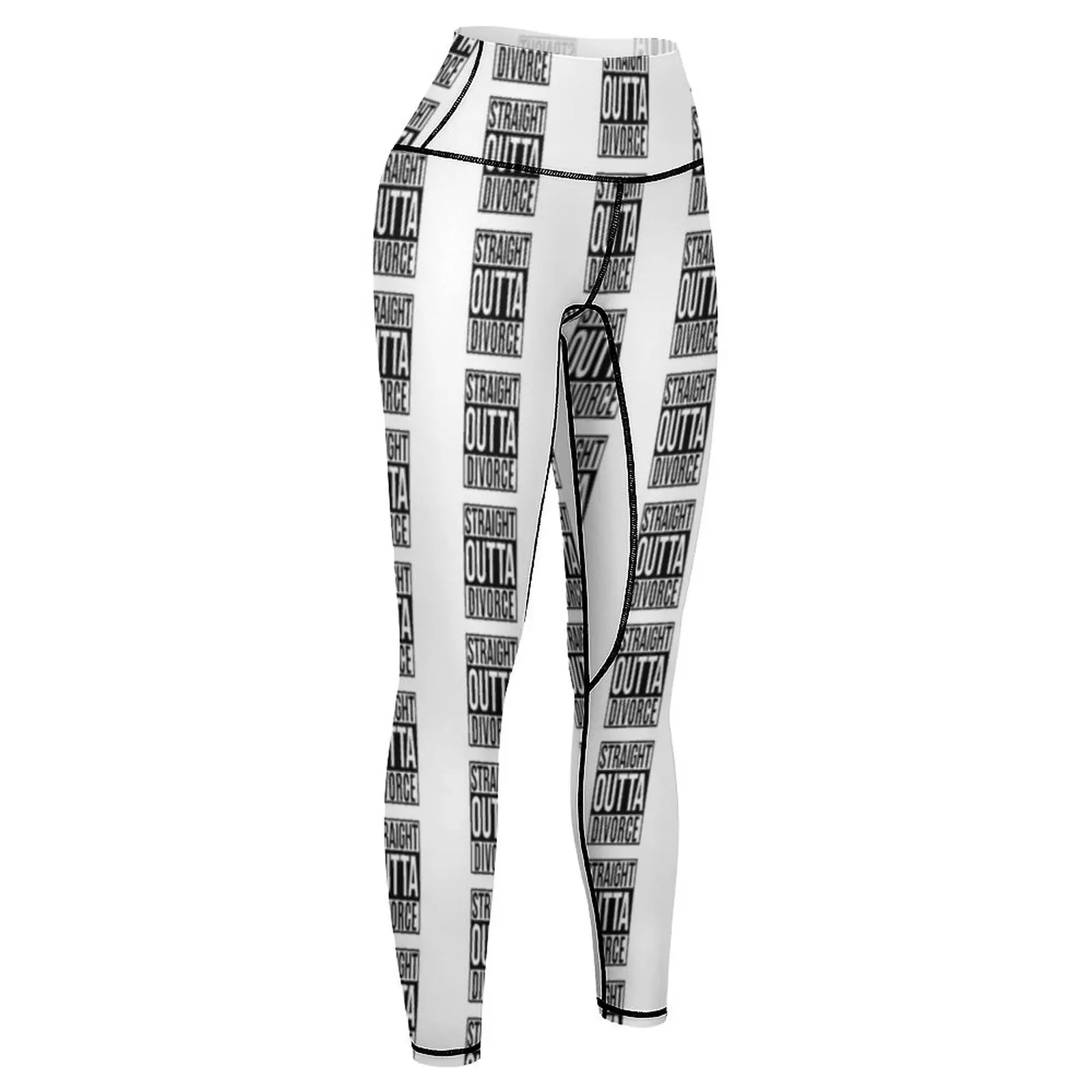 Straight Outta Divorce Leggings Tight fitting woman Sweatpants gym clothing Womens Leggings