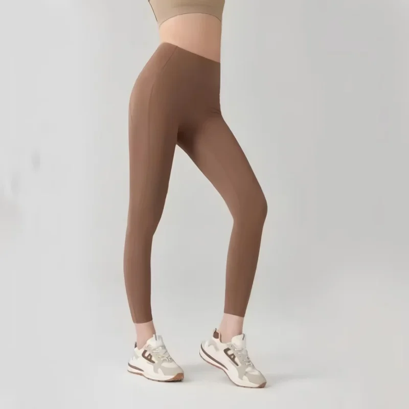 Yoga-Leggings mit hoher Taille und Taschen, Damen Scrunch Butt Lifting Bauchkontrolle Kompressions-Fitness-Strumpfhose – Detail 8