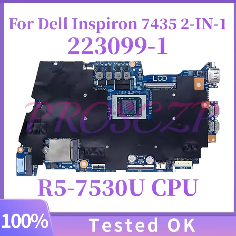 Placa Base 223099-1 para Laptop Dell Inspiron 14 7435 2-en-1 con CPU R5-7530U, 8GB de RAM, DJ5J8 0DJ5J8 CN-0DJ5J8, Completamente Probada