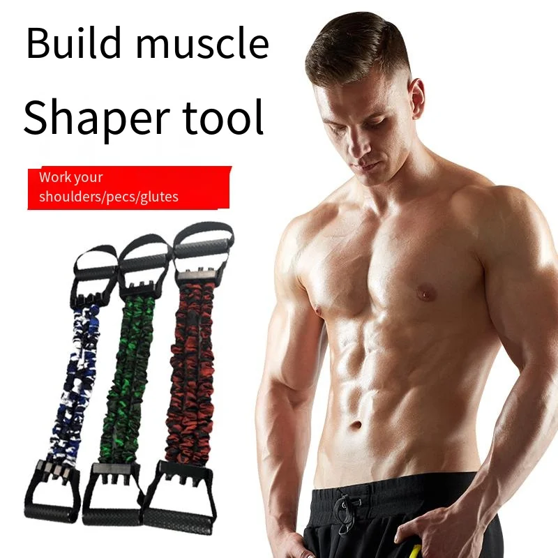 Tension Rope Chest Extension Puller Home Chest Muscle Training Elastic Strap Pedal Three-Hole Tension Belt Men Fitness