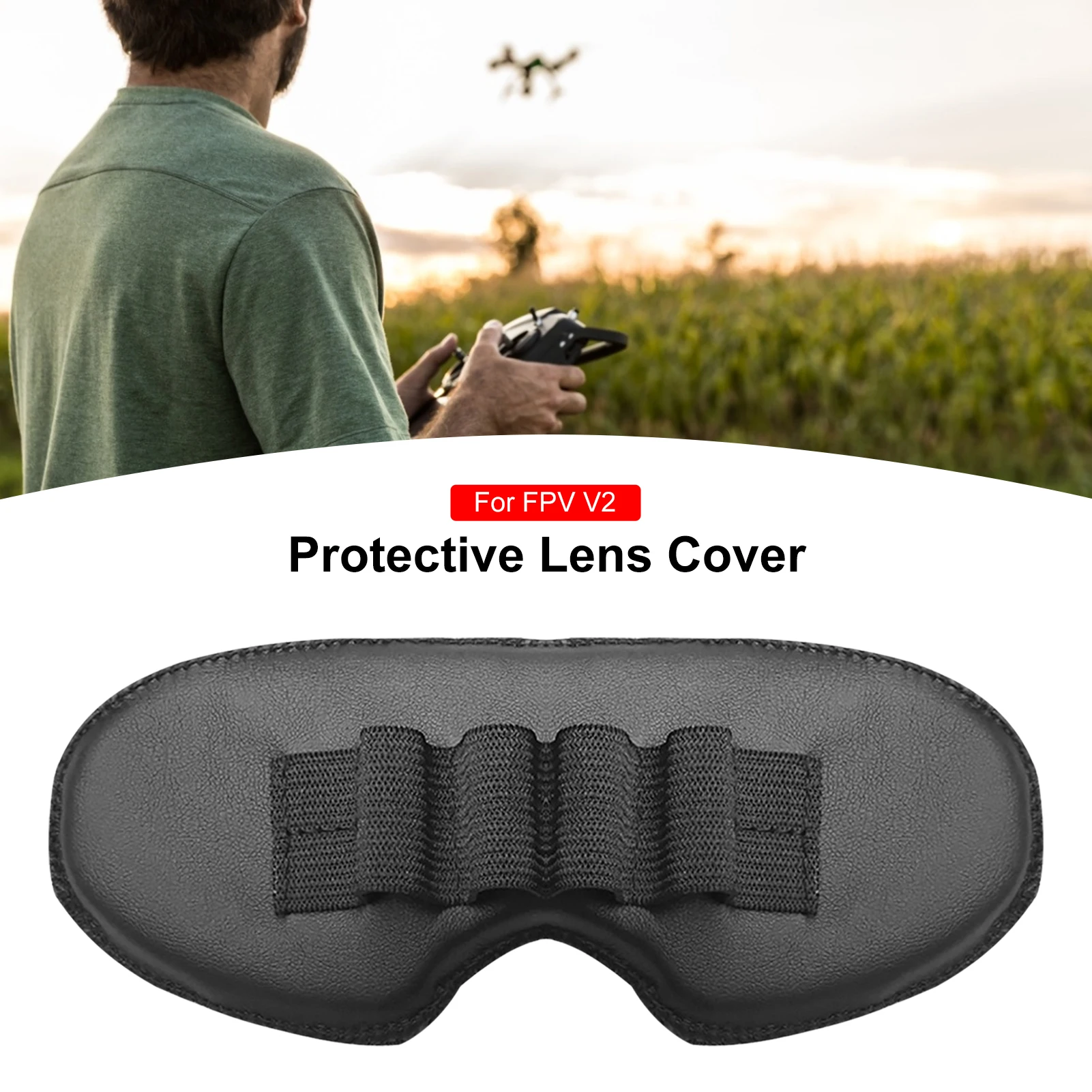 Suitable For DJIFPV V2 Drone Camera Lens Hood Anti-glare Gimbal Lens Cover Sunshade Dust-proof Protective Cover Accessories