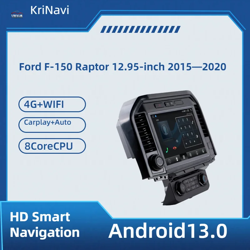 

Автомобильный радиоприемник для Ford F150 2015-2020, вертикальный экран, Carplay-навигатор, мультимедийный видеоплеер, авто Android13 5G, WIFI, GPS-наголовник