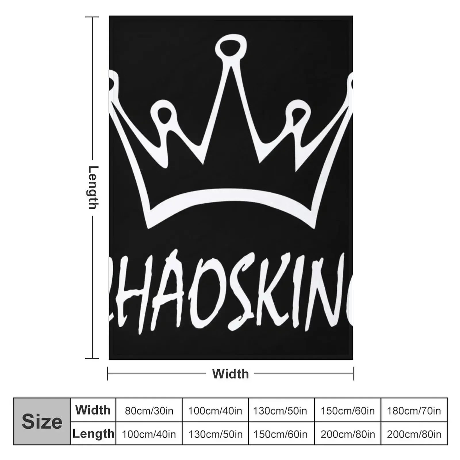 chaosking - chaos king - king Throw Blanket Picnic for babies Luxury St Bed Fashionable Multi-Purpose Extra Large Throw Blankets