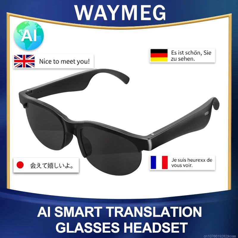 G58 AI Intelligent Translation Bluetooth Sunglasses Fashion Smart Glasses Outdoor Sports Earphone Call Music Eyewear Headphones