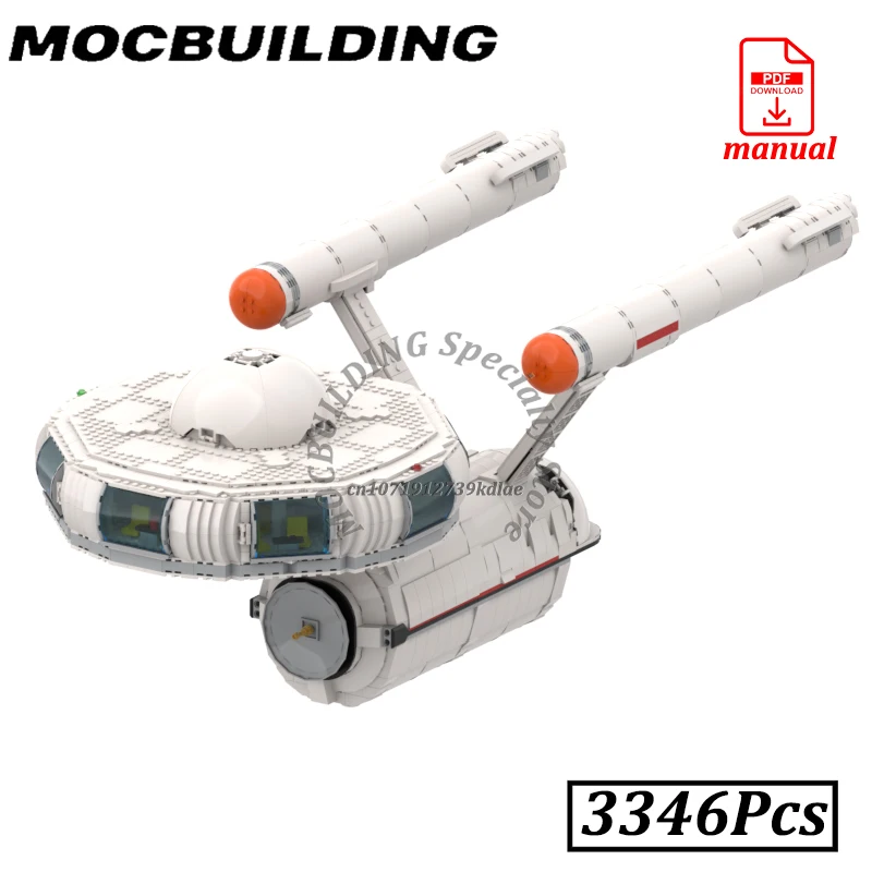 

Enterprise Spaceship with Holder Model MOC Building Blocks Brick Creative Construction Trek Toys Gift