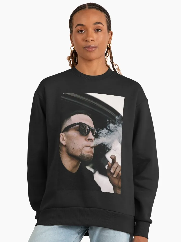 

Осень/зима 2026, UFC Nate Diaz, боевой свитер с круглым вырезом и графическим рисунком, женский модный свободный повседневный хлопковый теплый свитшот унисекс