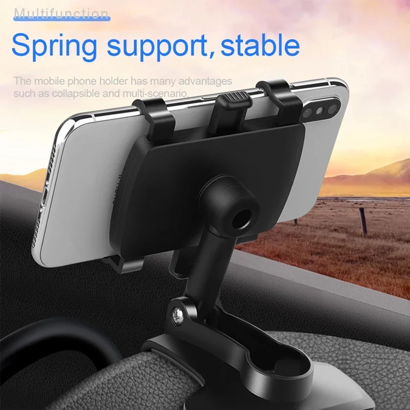 Support de téléphone portable pour voiture, Clip de montage pour tableau de bord, Compatible avec 4-7 pouces