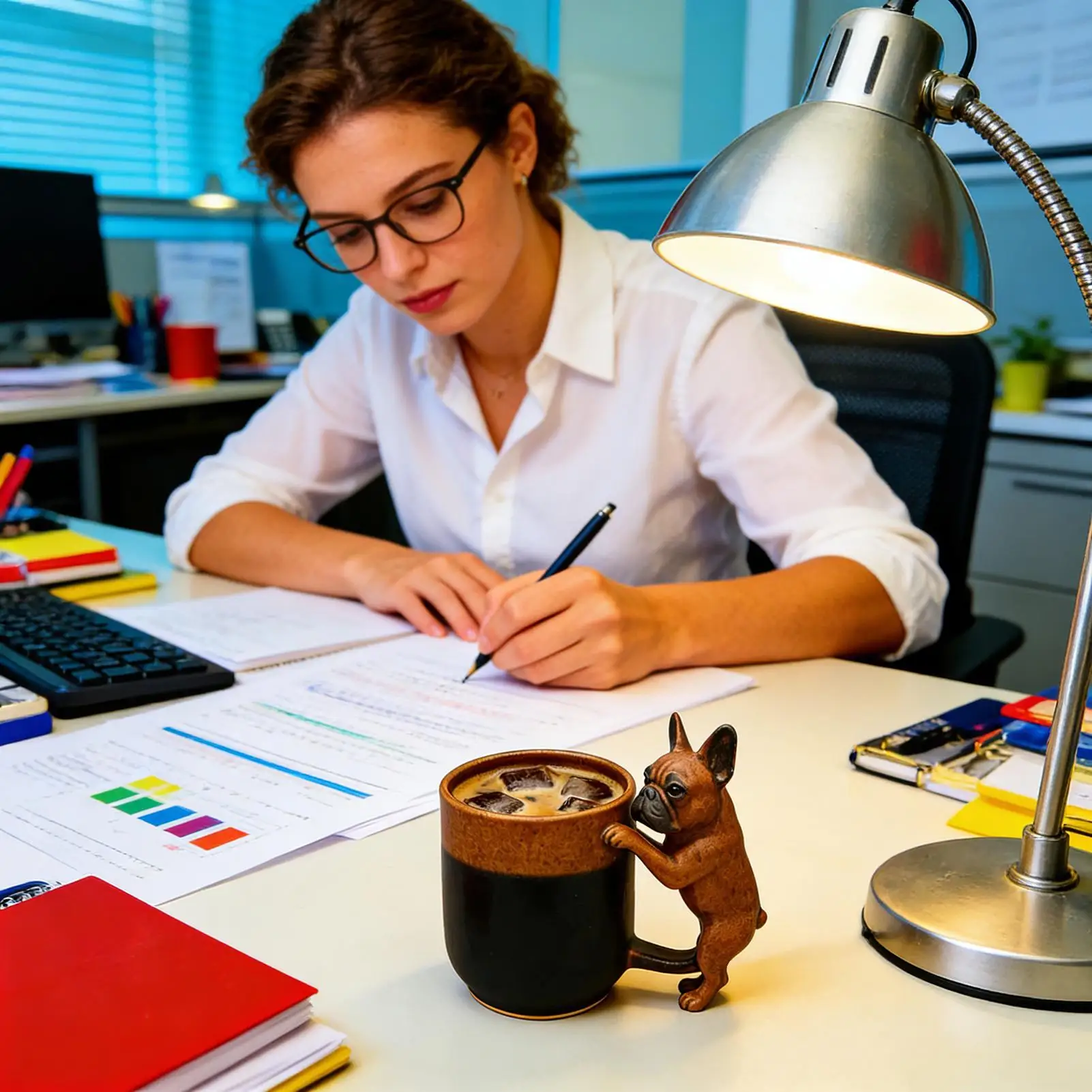 3D Dog Shaped Beverage Mug Tea Mug Desktop Beverage Cup for Home Office Living Room Cafe Dining Room Bedroom Coffee Tea Milk