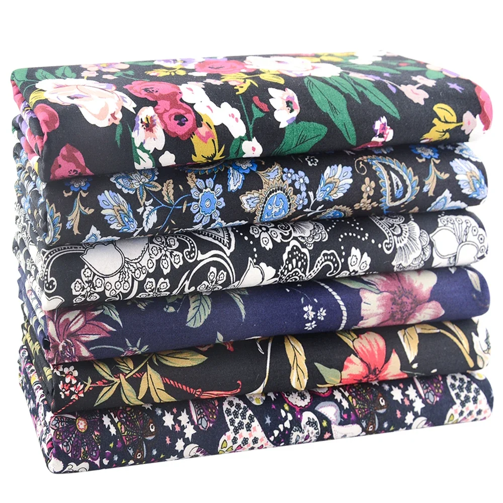 Popeline-Baumwollstoff für Handarbeiten, Patchwork, Paisley-Scroll, Fat Quarter, bedruckt, DIY, Nähen, Handwerk, Quilten, 5–7 Stück – Detail 2