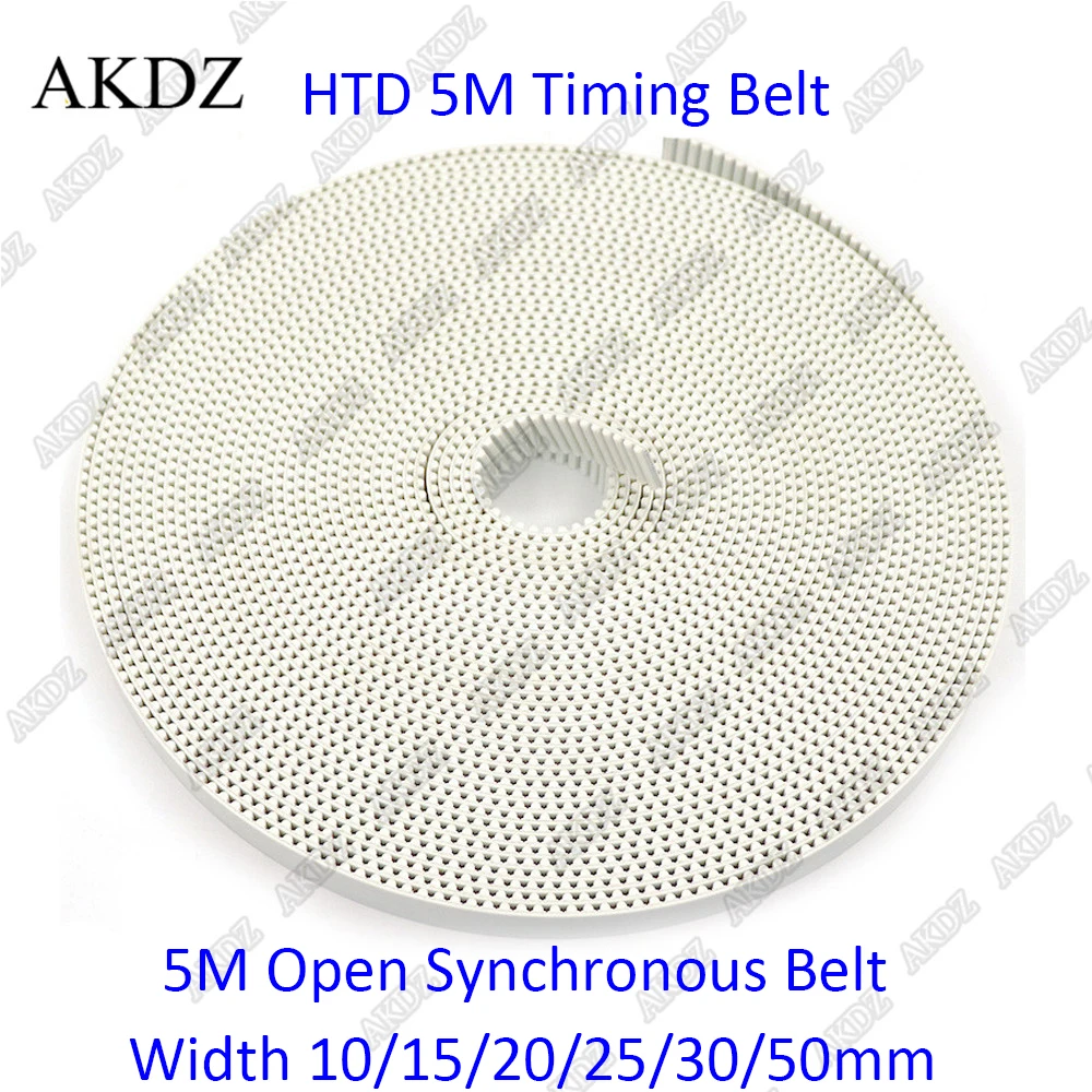 Timing Belt HTD 5M PU Open Timing belt Width 10/15/20/25/30/50mm Polyurethane steel 5M 20mm HTD5M Synchronous pulley