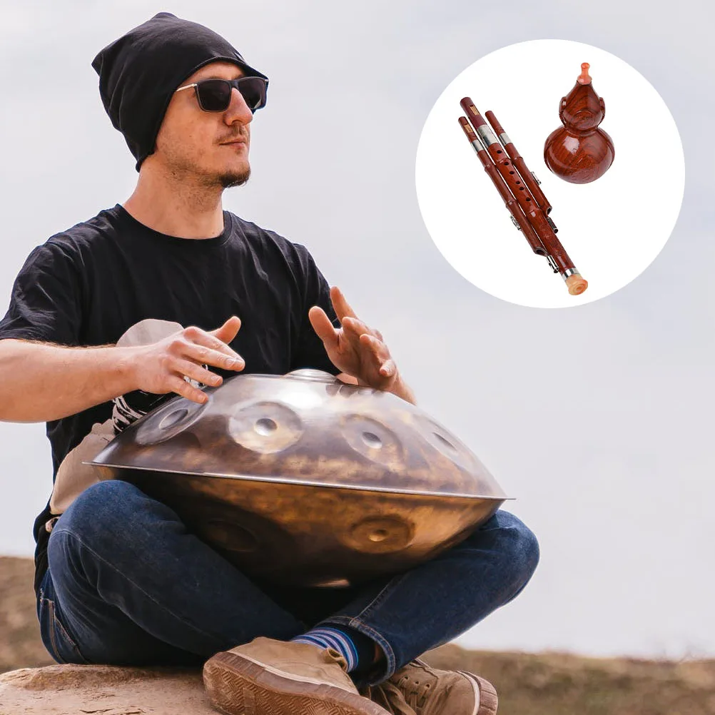 

Hulusi Beginner Musical Instrument Chinese Traditional Wind Cucurbit Flute Gourd Flute Durable Sound Quality